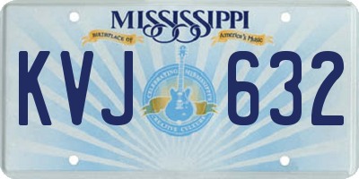 MS license plate KVJ632