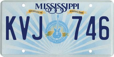 MS license plate KVJ746