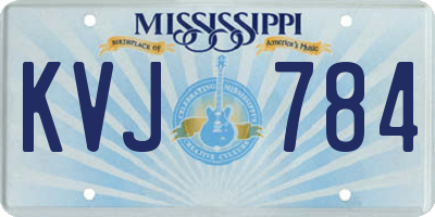 MS license plate KVJ784