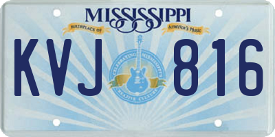 MS license plate KVJ816