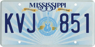 MS license plate KVJ851