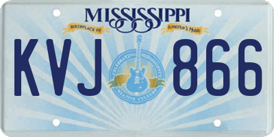 MS license plate KVJ866