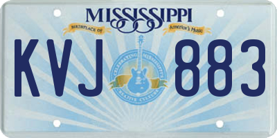 MS license plate KVJ883