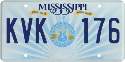 MS license plate KVK176