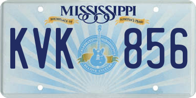 MS license plate KVK856