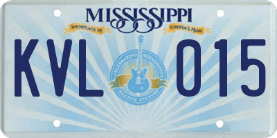 MS license plate KVL015