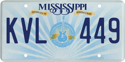 MS license plate KVL449
