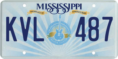 MS license plate KVL487