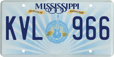 MS license plate KVL966