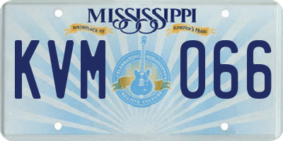 MS license plate KVM066