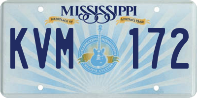 MS license plate KVM172