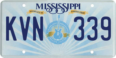 MS license plate KVN339