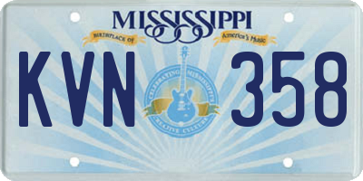 MS license plate KVN358