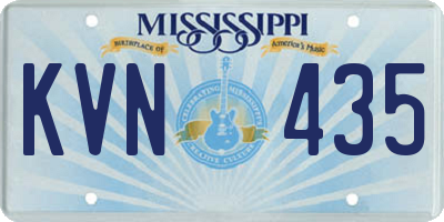 MS license plate KVN435
