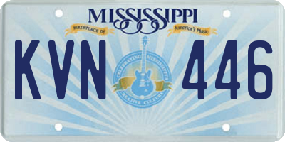 MS license plate KVN446