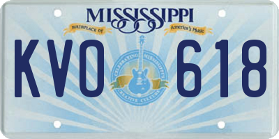 MS license plate KVO618