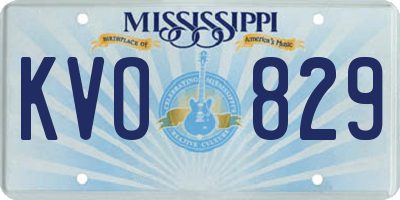 MS license plate KVO829