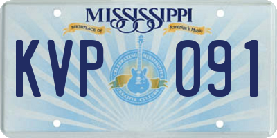 MS license plate KVP091