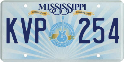 MS license plate KVP254