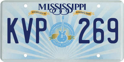 MS license plate KVP269