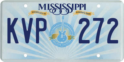 MS license plate KVP272