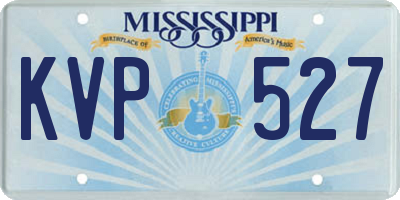 MS license plate KVP527