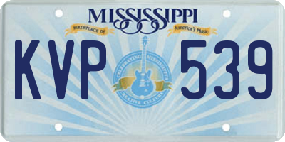 MS license plate KVP539