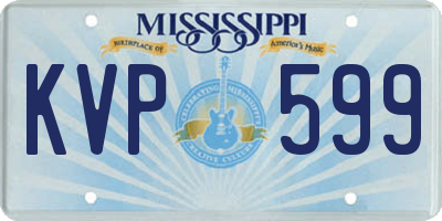 MS license plate KVP599