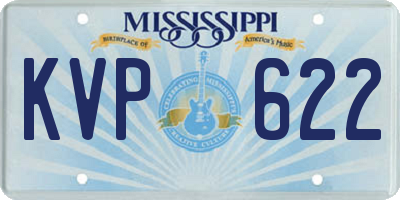 MS license plate KVP622