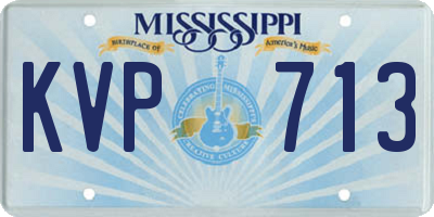 MS license plate KVP713