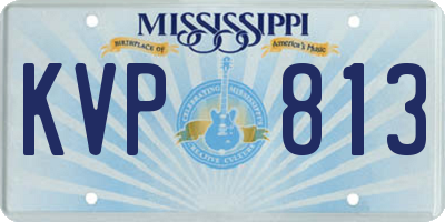 MS license plate KVP813