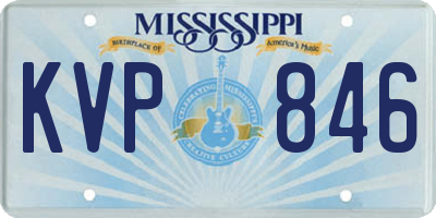 MS license plate KVP846