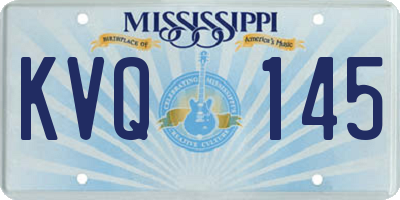 MS license plate KVQ145