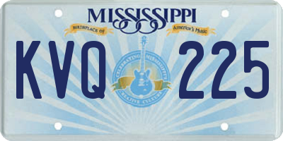 MS license plate KVQ225