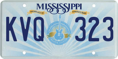 MS license plate KVQ323