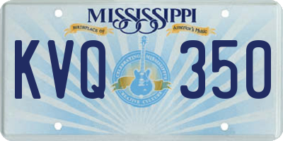 MS license plate KVQ350