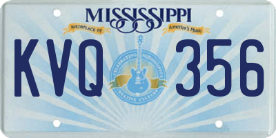 MS license plate KVQ356