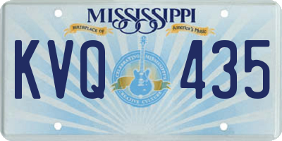 MS license plate KVQ435