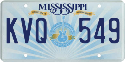 MS license plate KVQ549