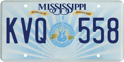MS license plate KVQ558