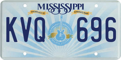 MS license plate KVQ696