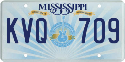 MS license plate KVQ709