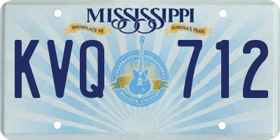 MS license plate KVQ712