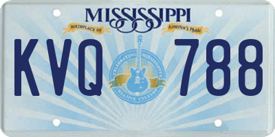 MS license plate KVQ788