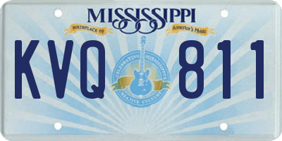 MS license plate KVQ811