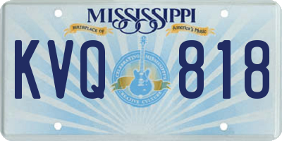 MS license plate KVQ818