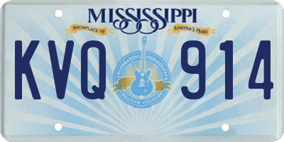 MS license plate KVQ914