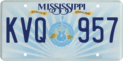 MS license plate KVQ957