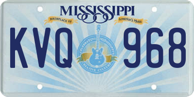 MS license plate KVQ968
