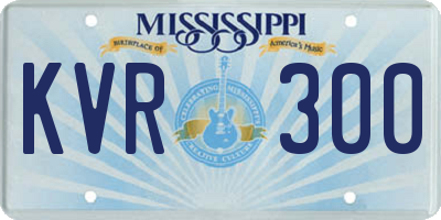 MS license plate KVR300